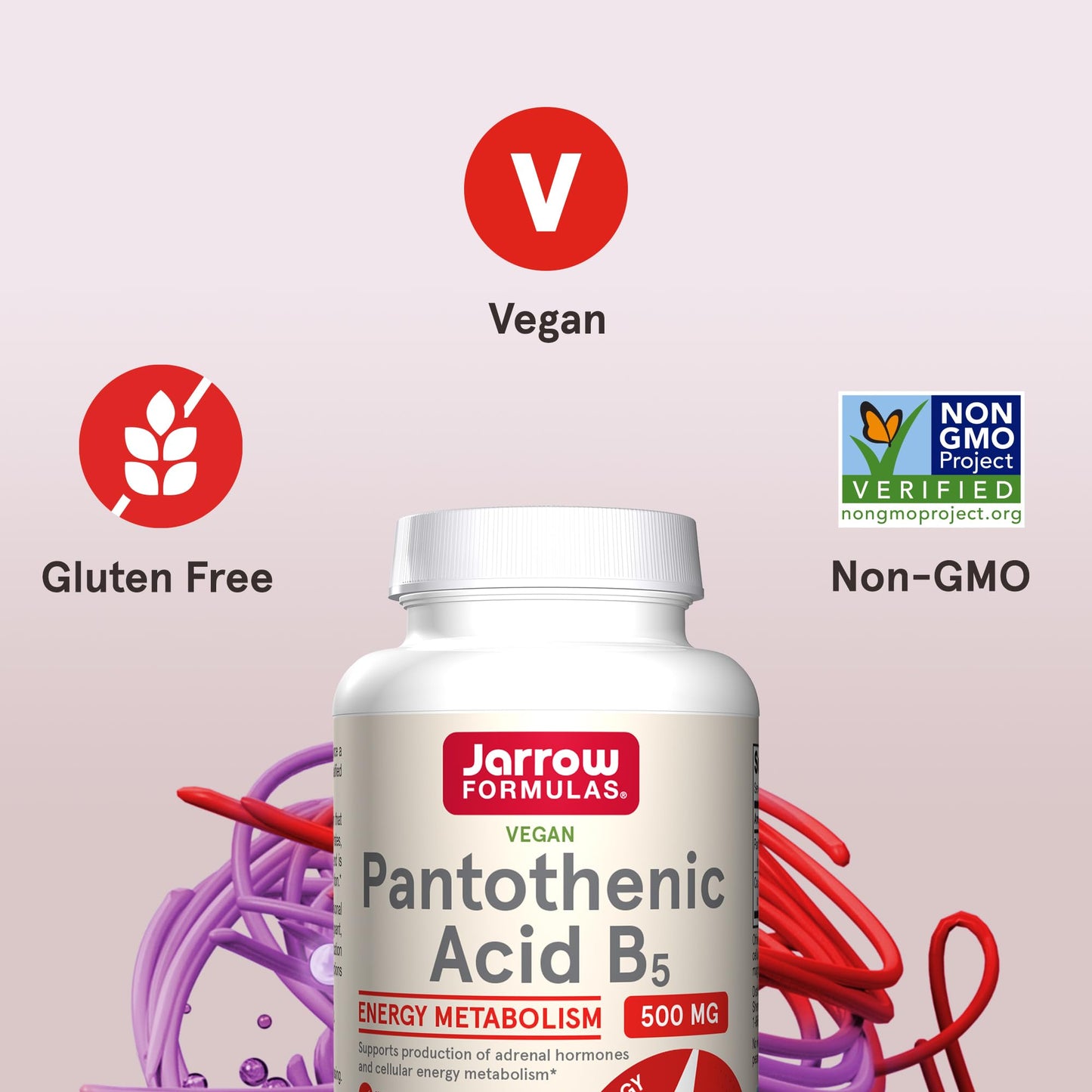 Cápsulas vegetales ácido pantoténico B5 Jarrow Formulas