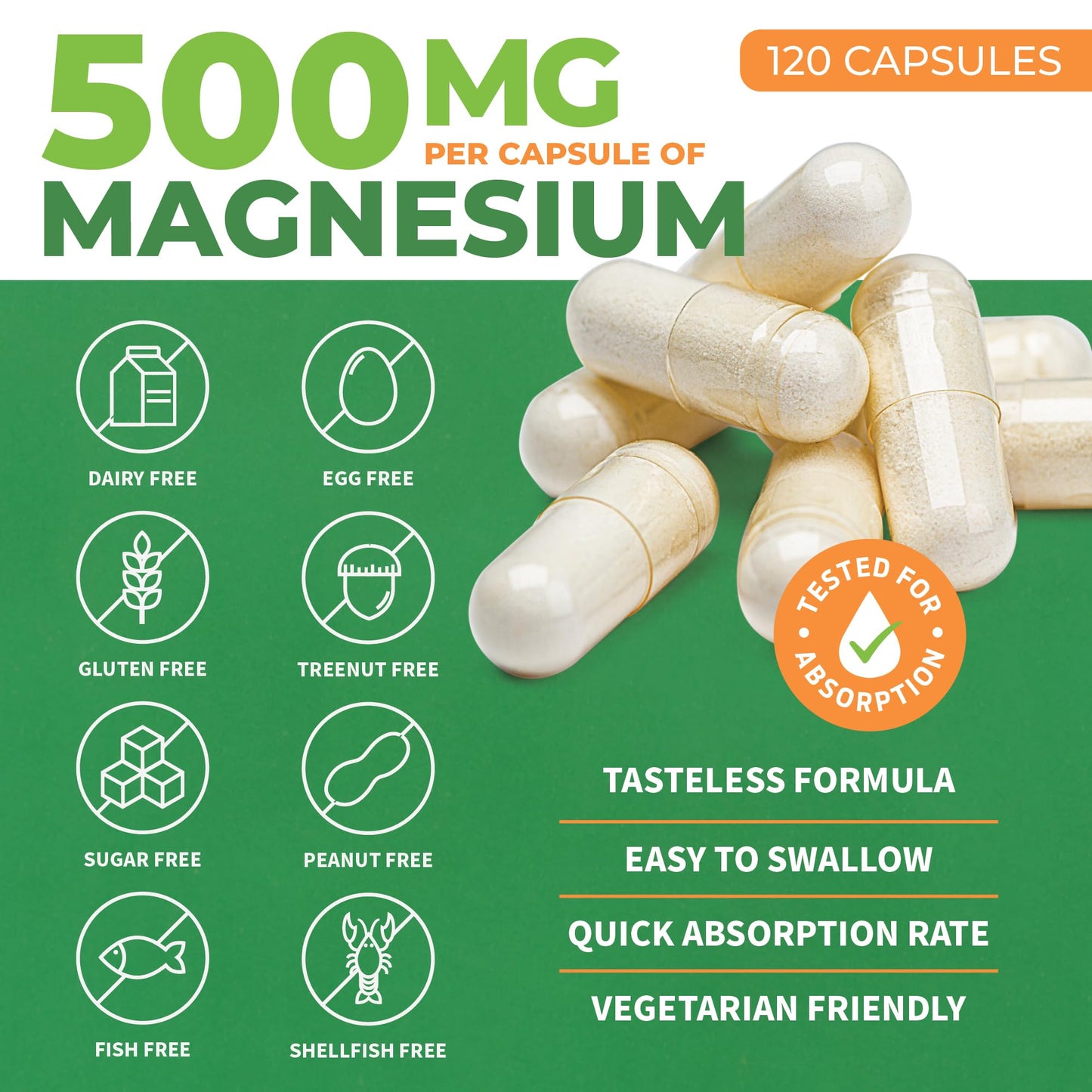 Cápsulas vegetales ForestLeaf riboflavina y magnesio para migrañas