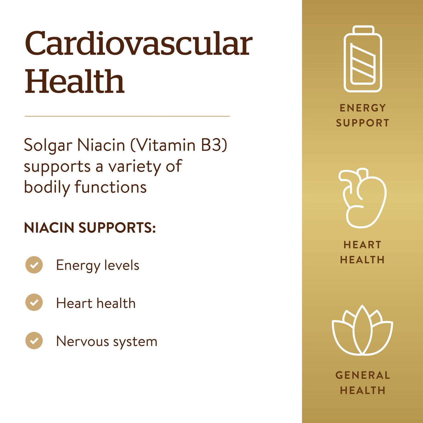 Cápsulas vegetales de Solgar Niacina 500mg