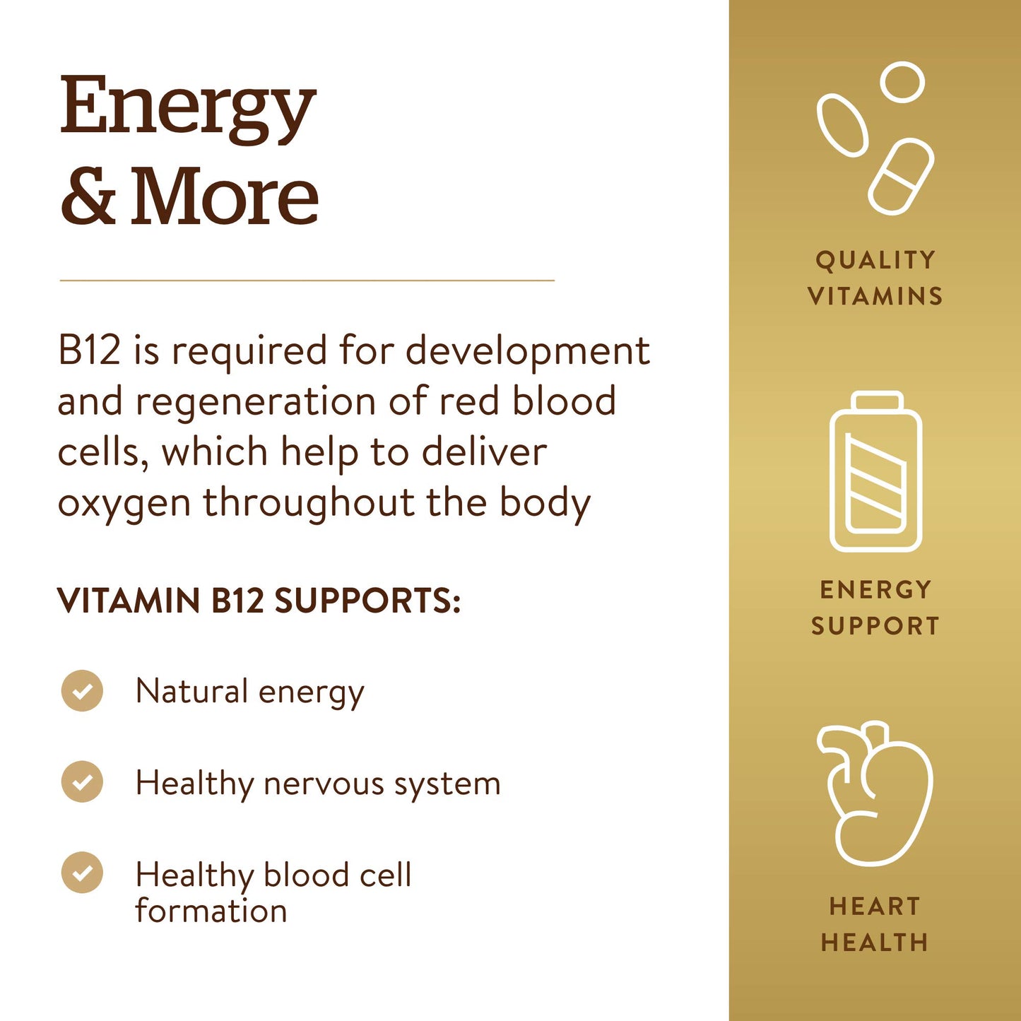 Cápsulas vegetales vitamina B12 Solgar para metabolismo