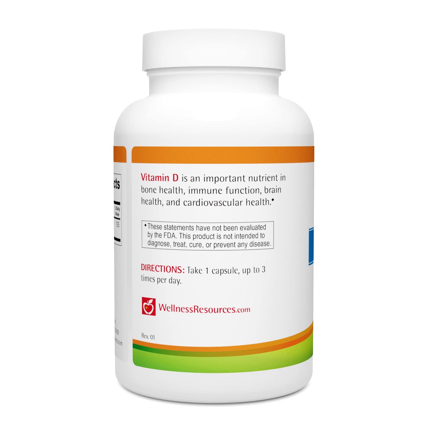 Cápsulas vegetales vitamina D3 1000 UI Wellness Resources