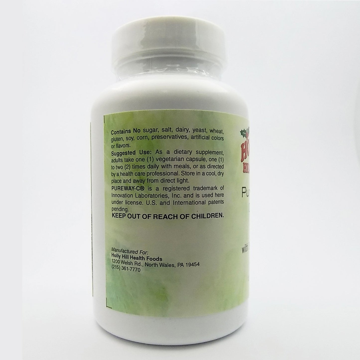 Cápsulas vegetarianas PureWay-C vitamina c 500 mg