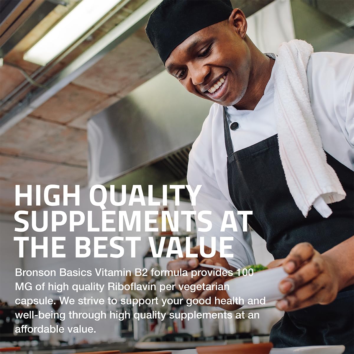 Cápsulas vegetarianas de Vitamina B2 Bronson 120 unidades