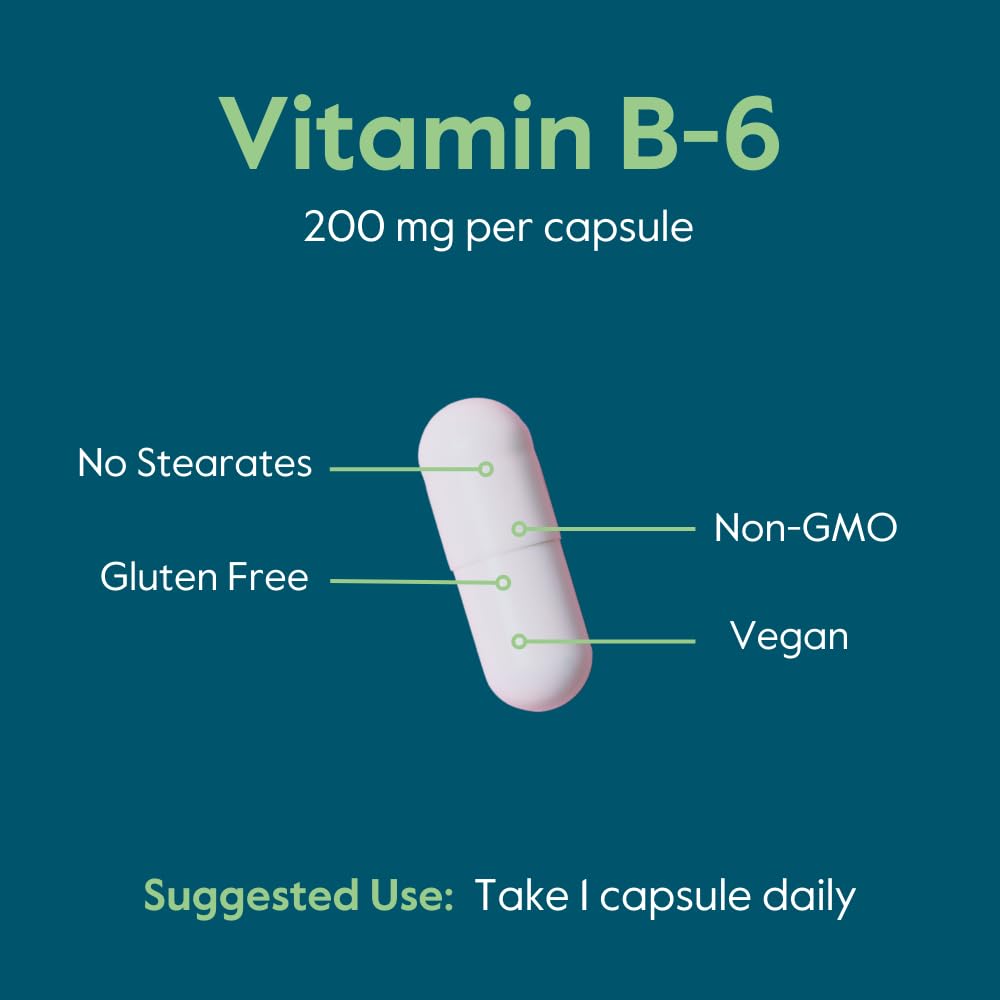 Cápsulas vegetarianas de vitamina b6 bestvite sin OGM