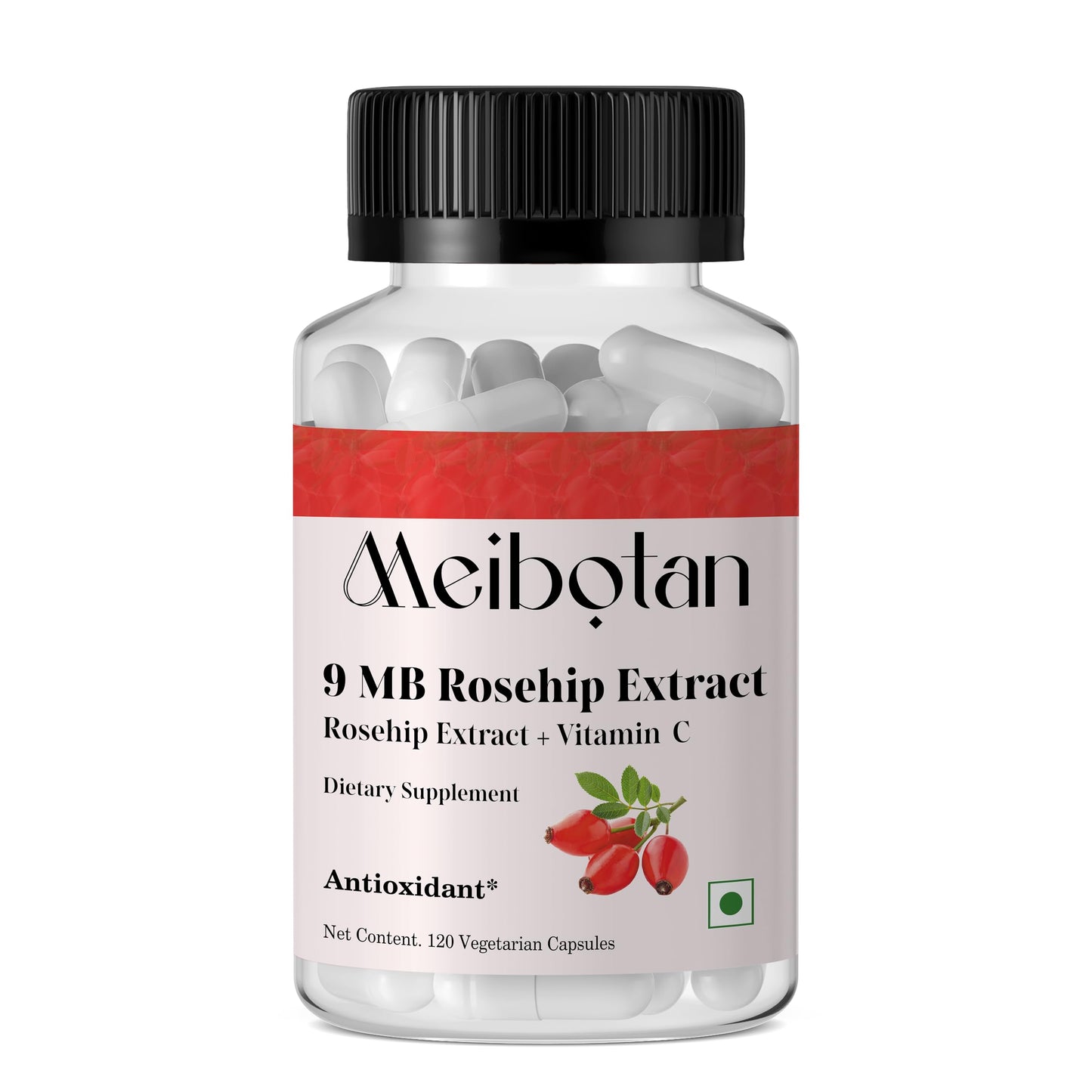 Cápsulas vegetarianas vitamina c y rosa mosqueta meibotan