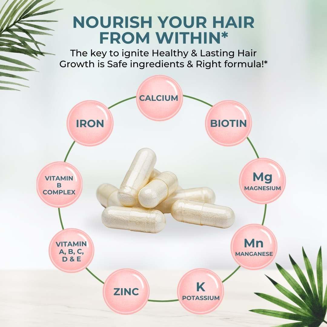 Cápsulas Vital Hair Complex para cabello más grueso y saludable