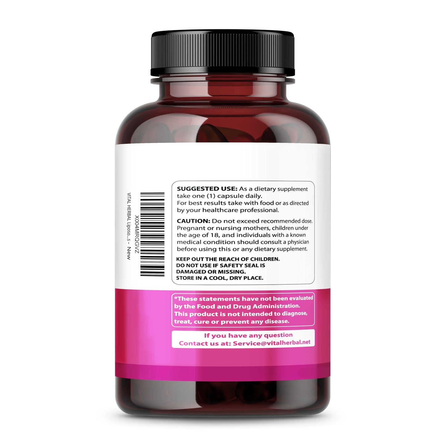 Cápsulas VITAL HERBAL inositol con berberina y ashwagandha producción USA