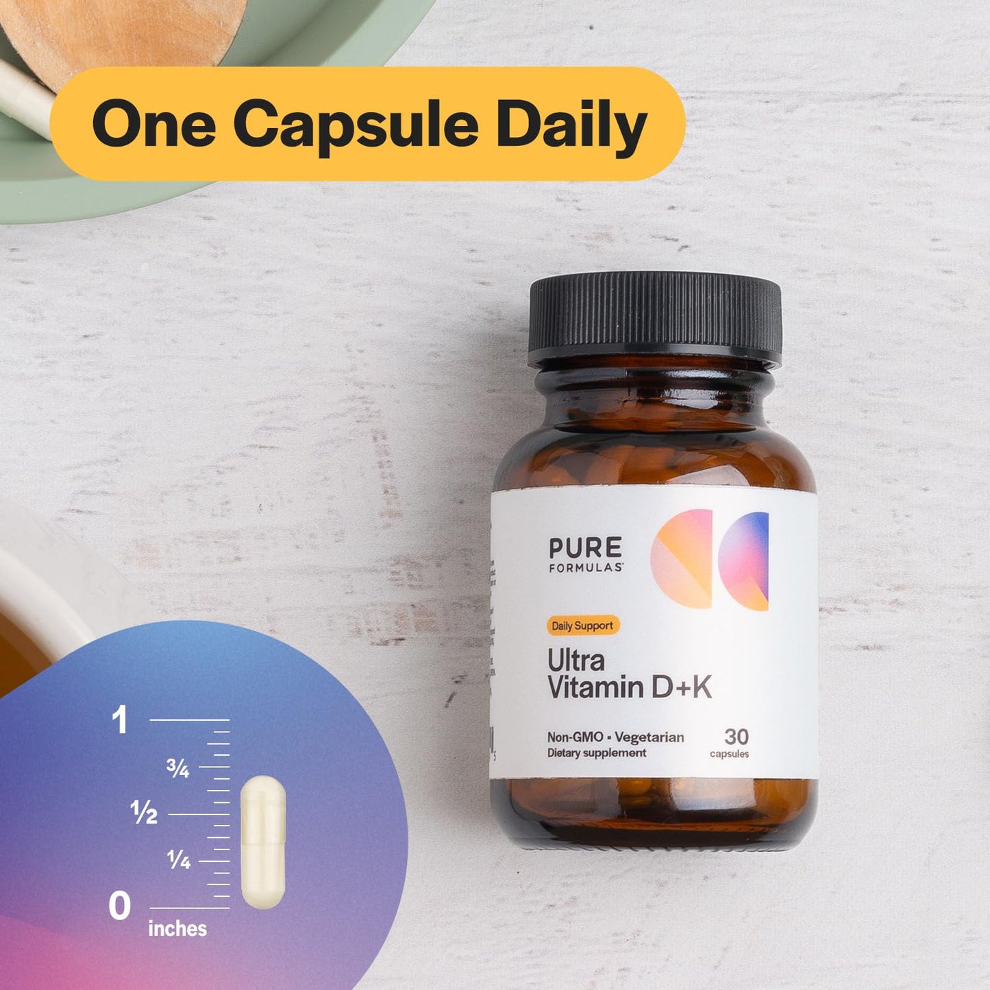 Cápsulas Vitamin D3 K2 para salud ósea y cardiovascular