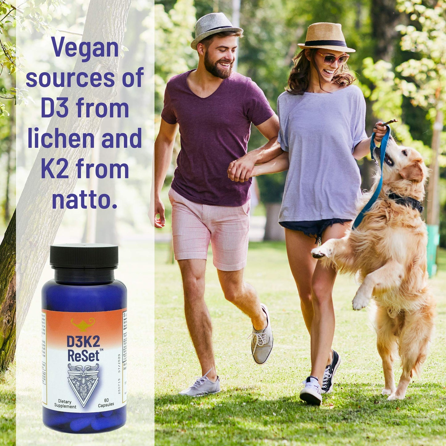 Cápsulas vitamina D3 y K2 RnA ReSet 60 unidades