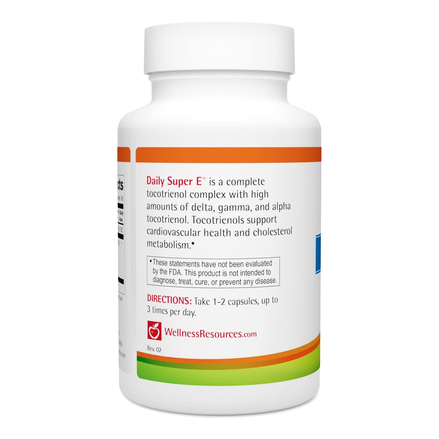 Cápsulas de vitamina e tocotrienol Wellness Resources Daily Super E color dorado