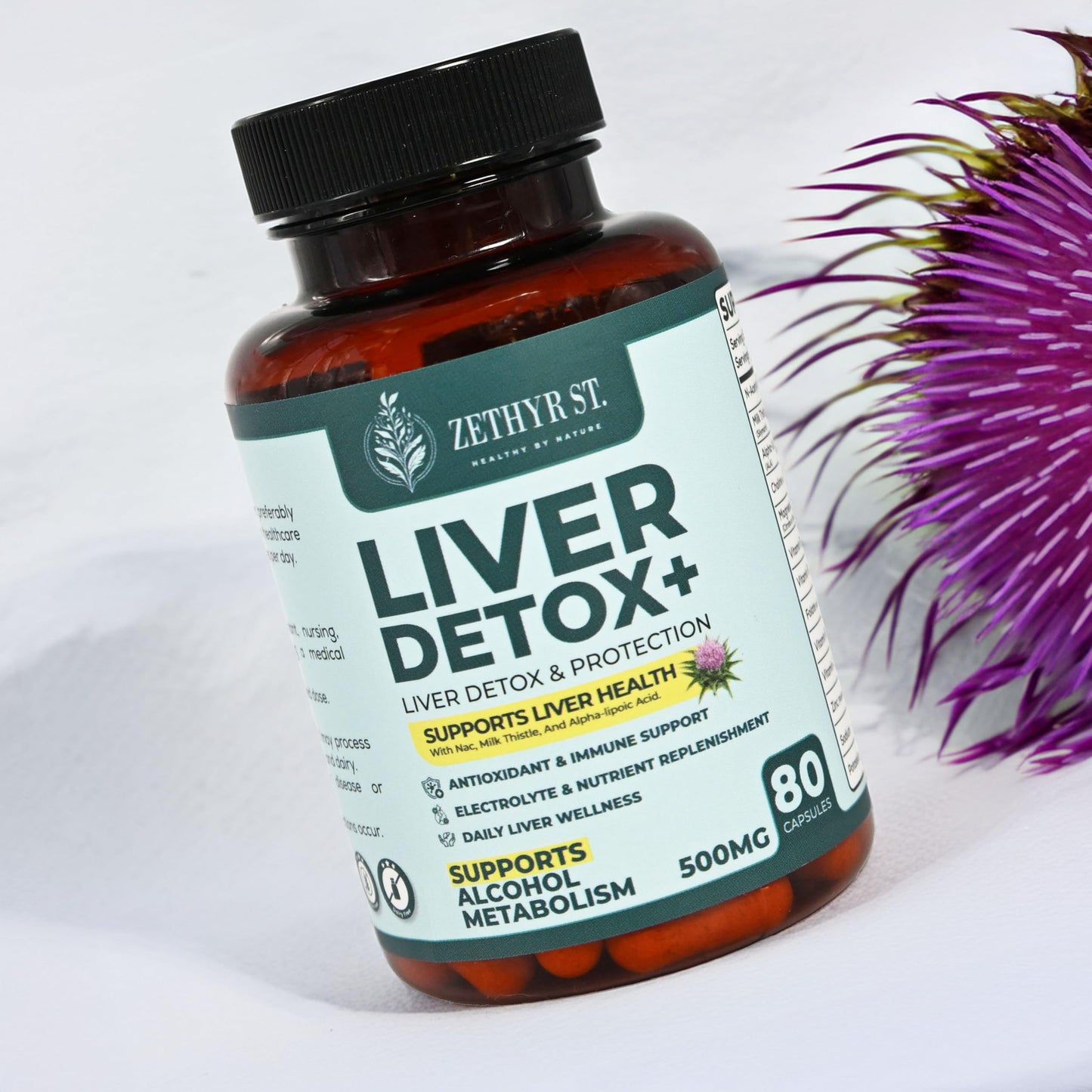 Cápsulas de ZETHYR STREET para soporte hepático con vitaminas