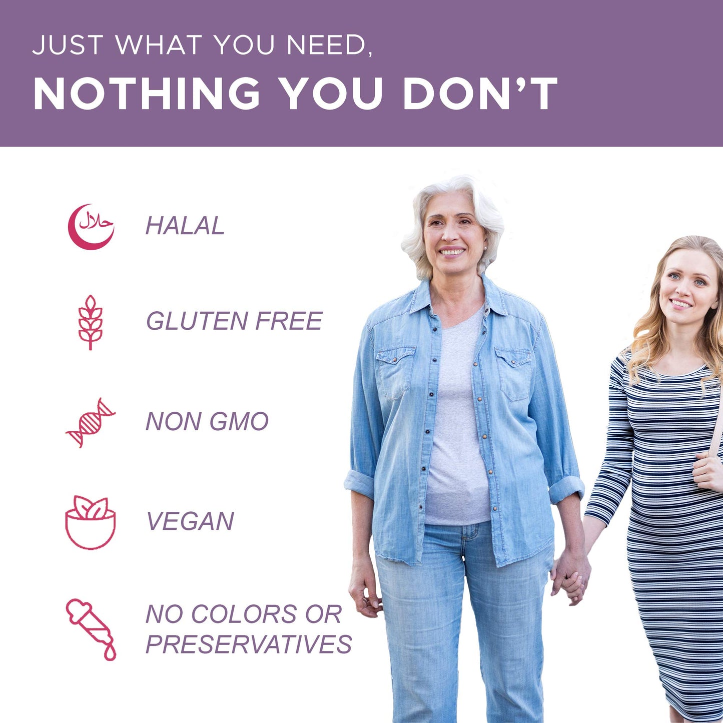 Características destacadas de Noor Vitamins para mujeres