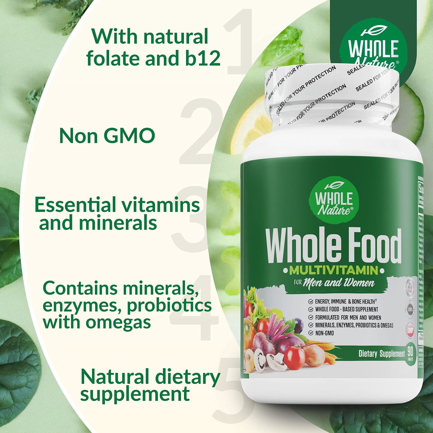 Características del multivitamínico Whole Nature