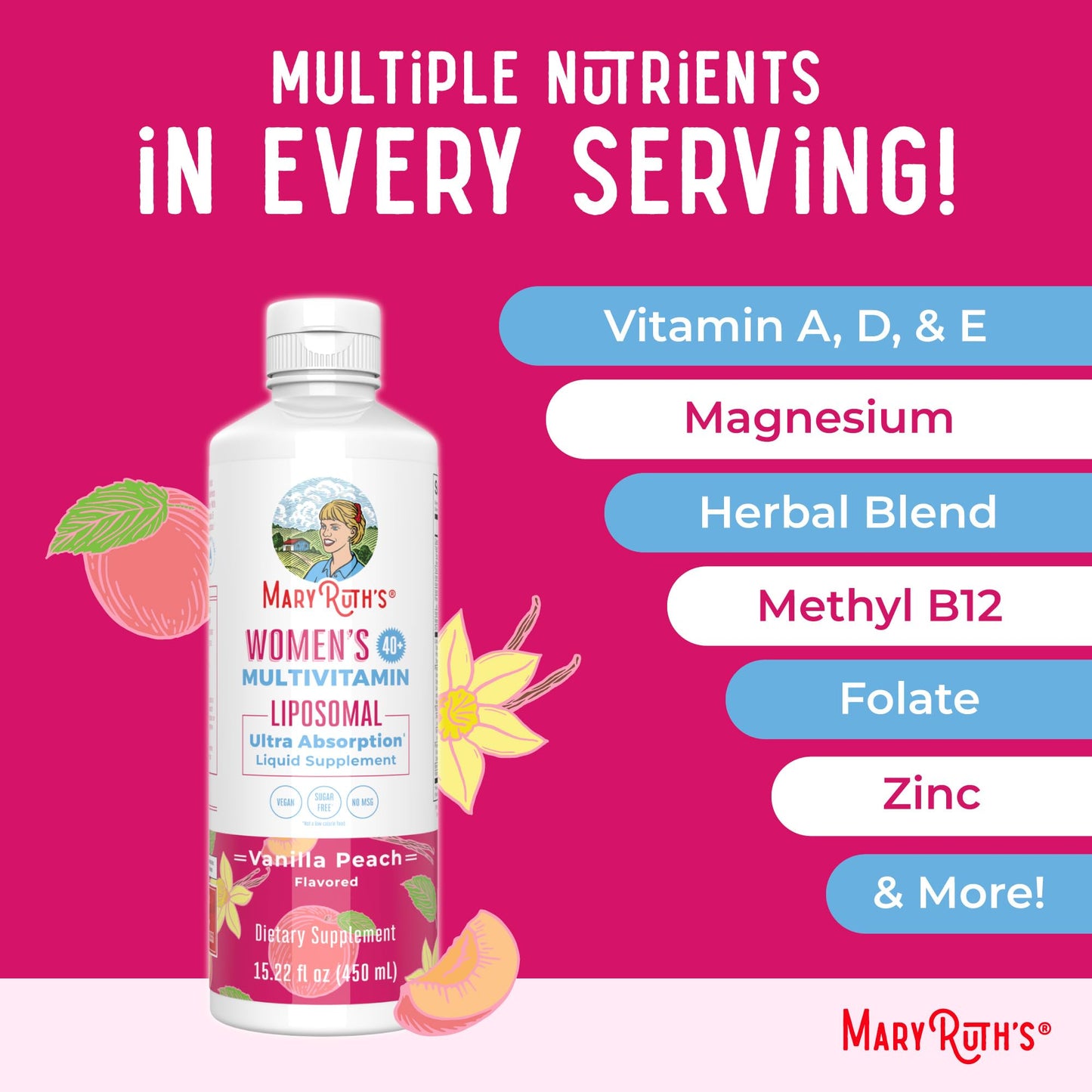 Características saludables del multivitamínico MaryRuth