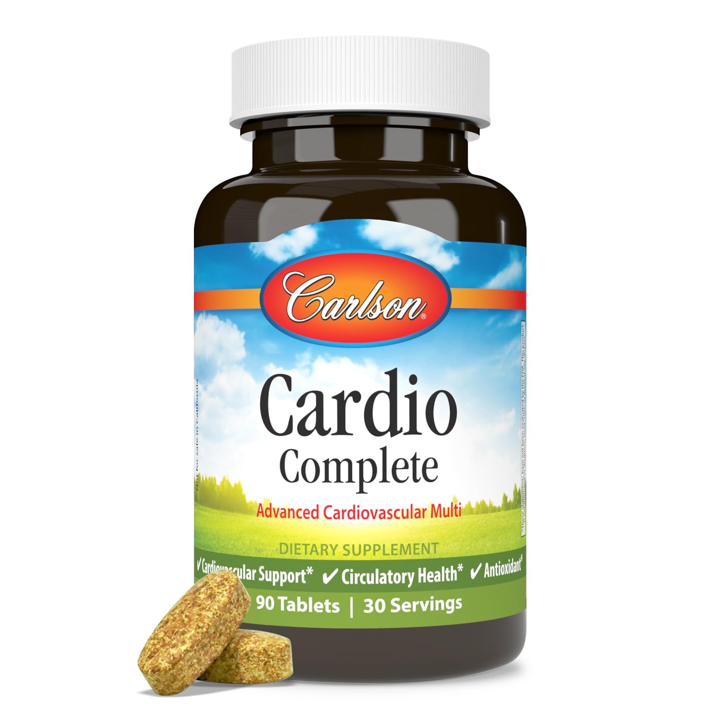 Botella de Cardio Complete de Carlson para la salud cardíaca