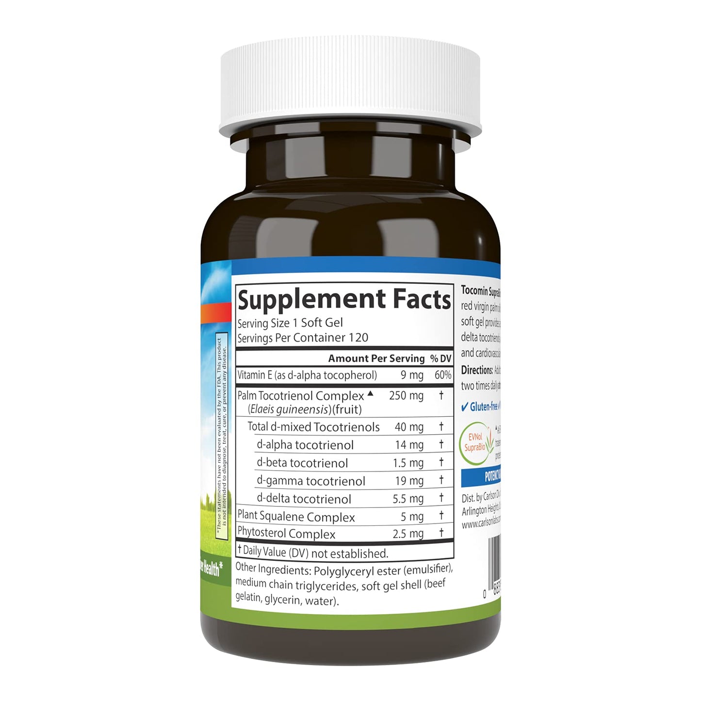 Carlson Tocomin Tocotrienol complejo envase