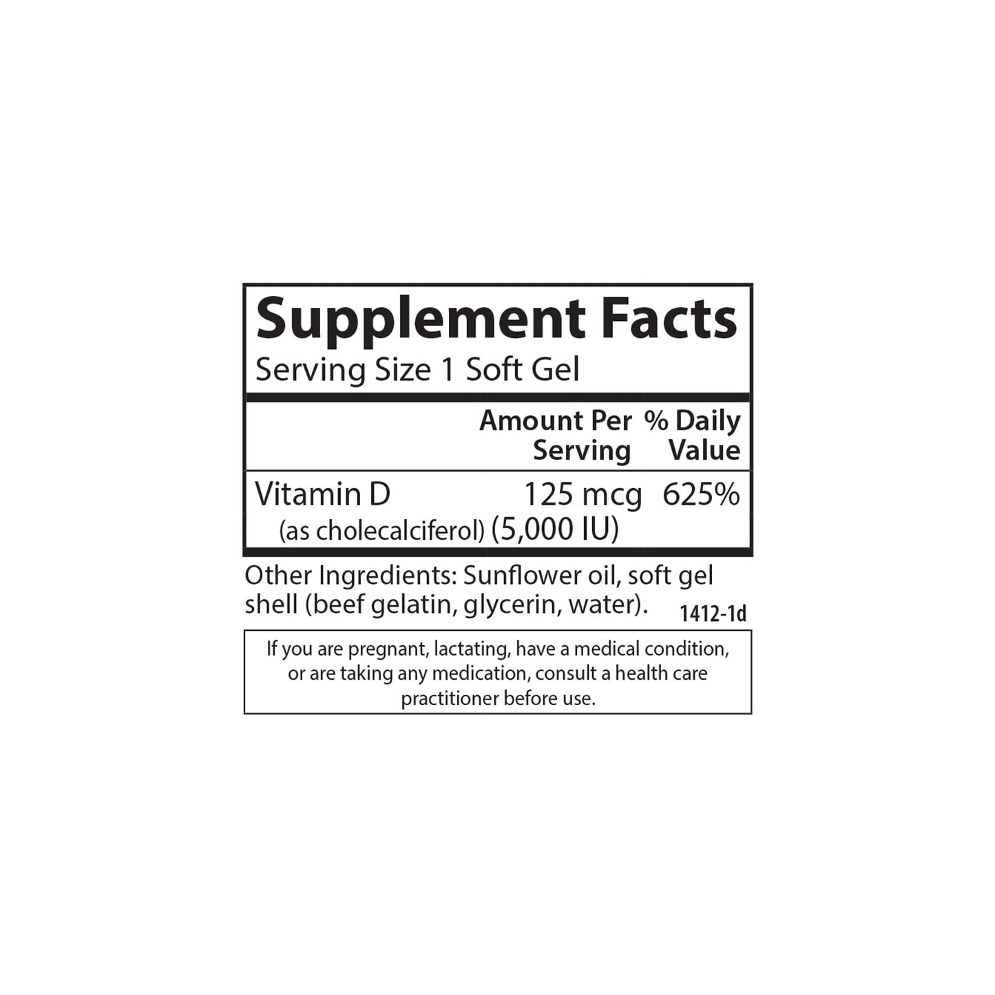 Carlson vitamina d3 caja y frasco de 360 cápsulas blandas