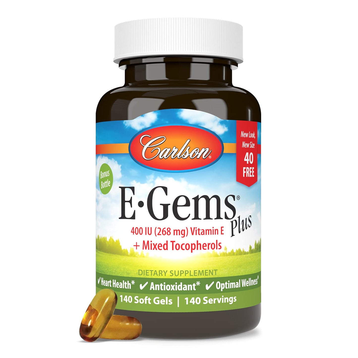 Carlson vitamina E 400 IU cápsulas blandas 140 unidades