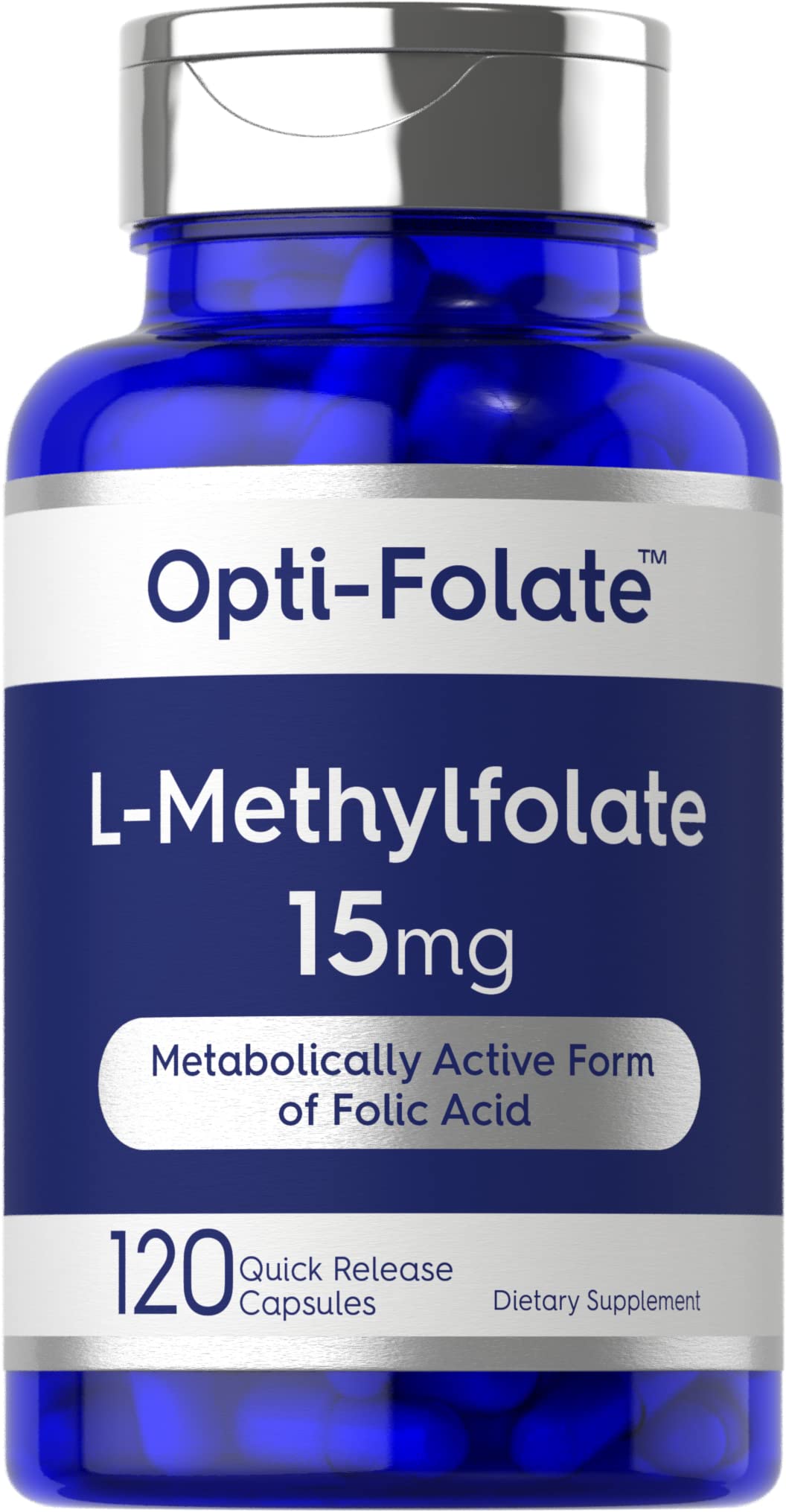Frasco Carlyle L Metilfolato 15mg 120 cápsulas