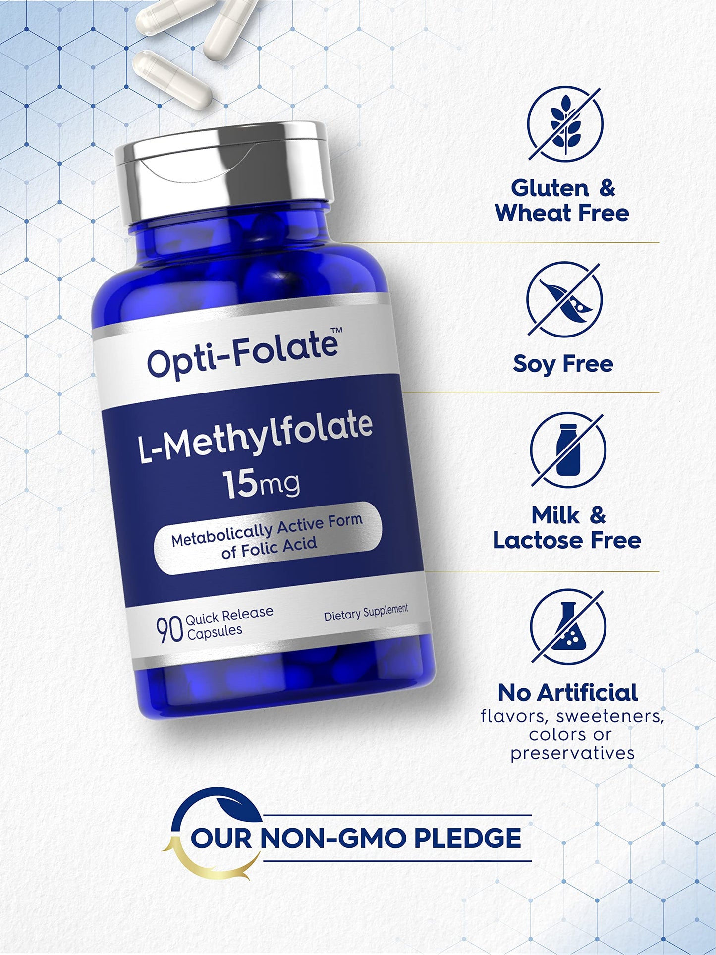 Carlyle metilfolato 15 mg 90 cápsulas calidad premium