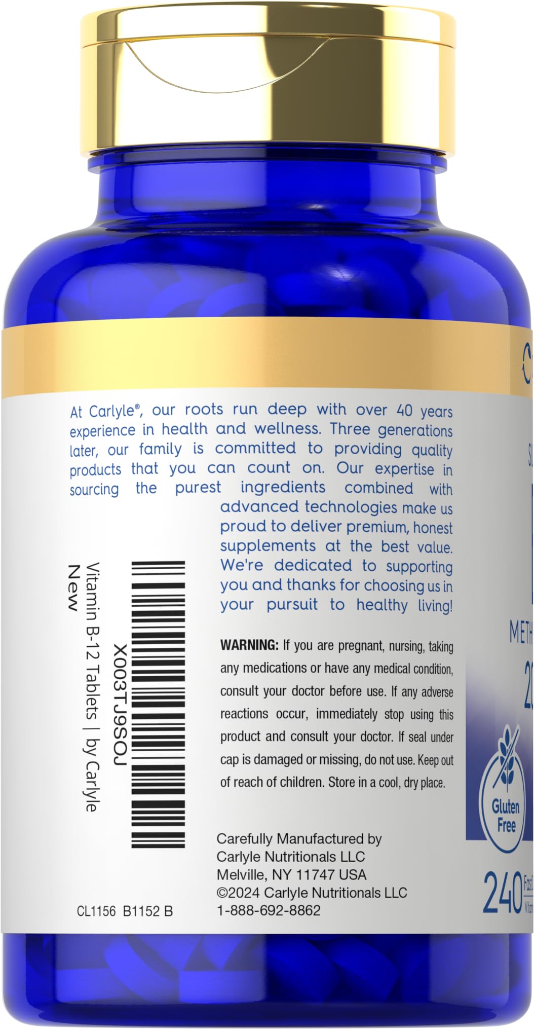 Carlyle vitamina B12 contenido paquete