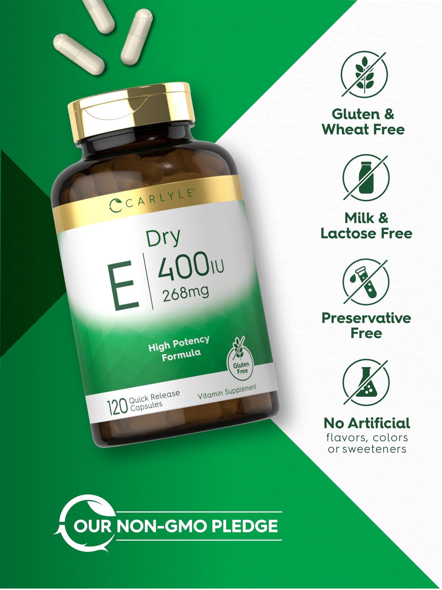 Carlyle vitaminas cápsulas de vitamina e 400 iu alta potencia