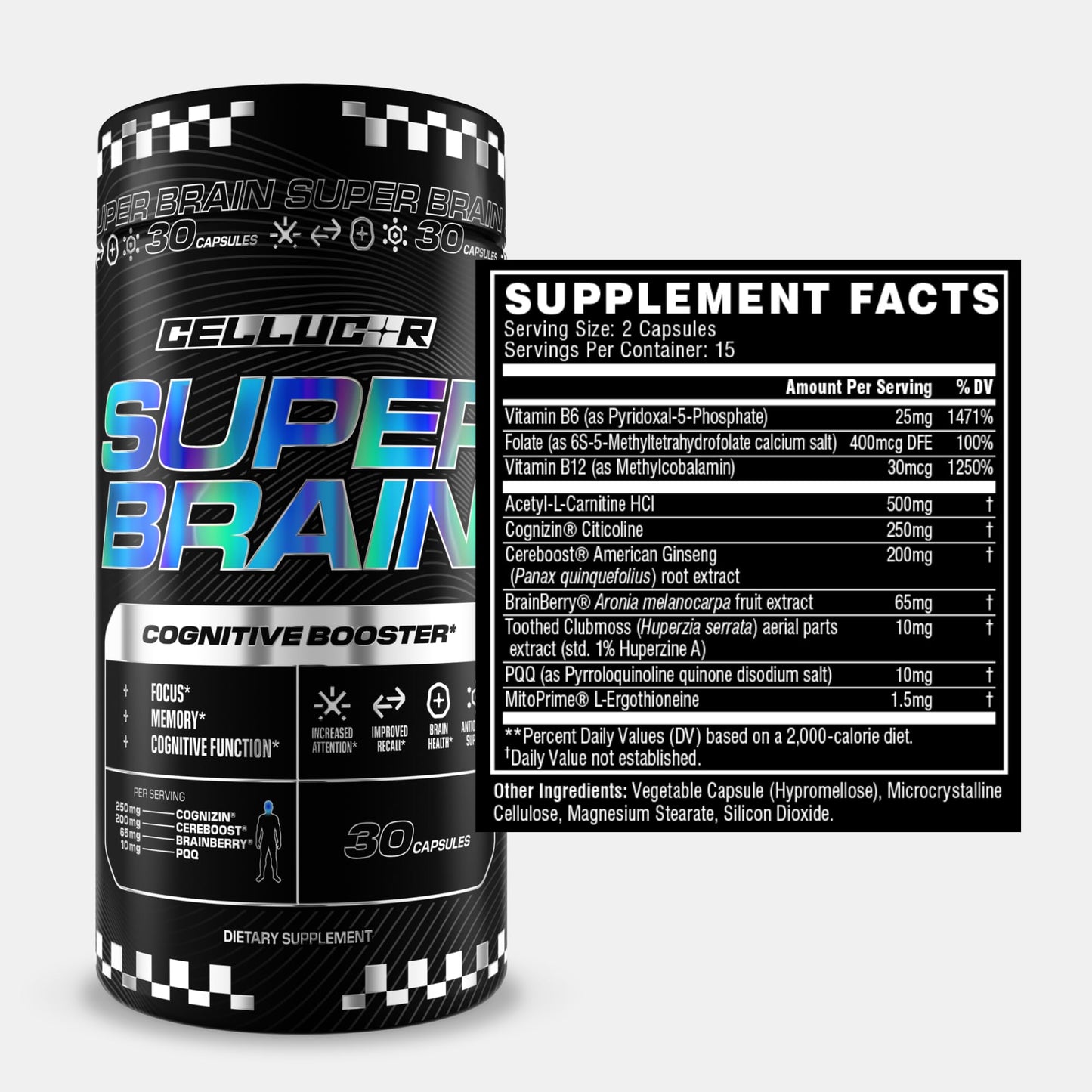 Cellucor Super Brain™, enfoque y memoria