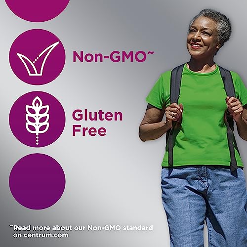 Características no transgénicas y sin gluten de Centrum Silver Women.