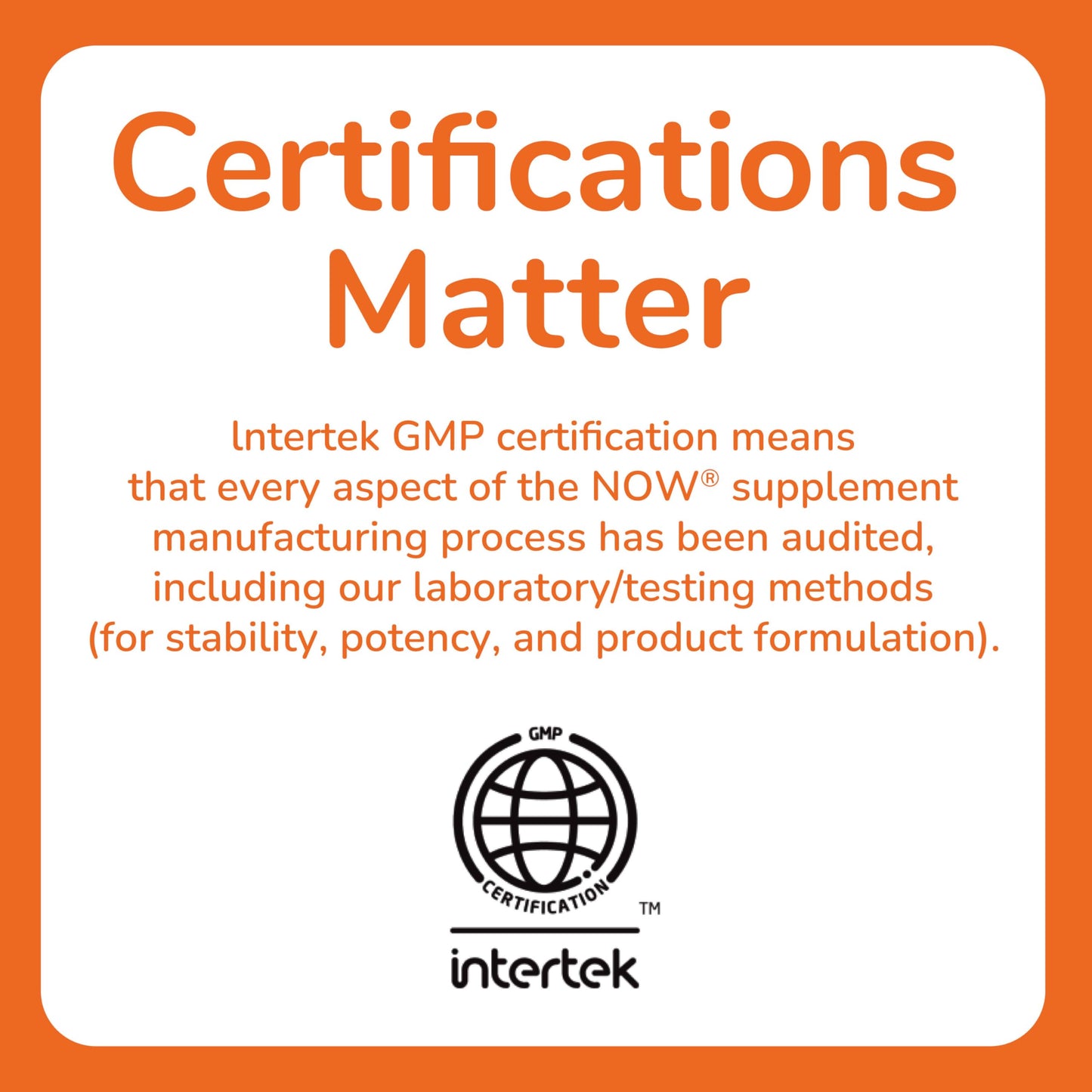 Certificación GMP Now Foods Bacopa