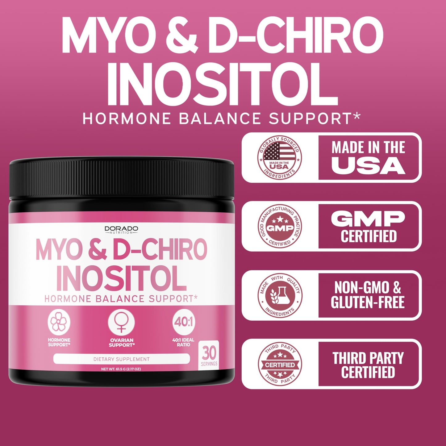 Certificación GMP y prueba tercerizada suplemento polvo hormonal