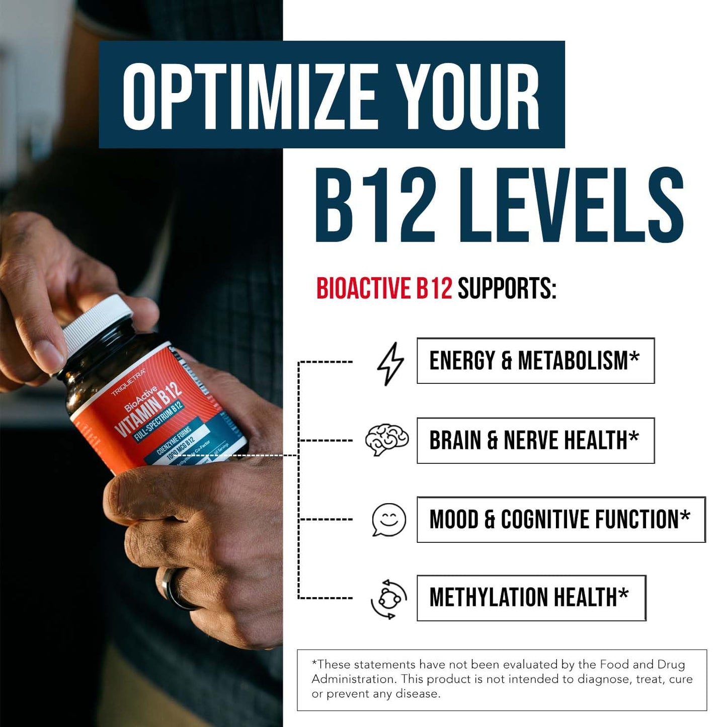 Cierre botella BioActive Vitamina B12 líquida