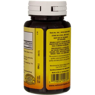 Cierre Nature's Blend niacina 250 mg liberación prolongada