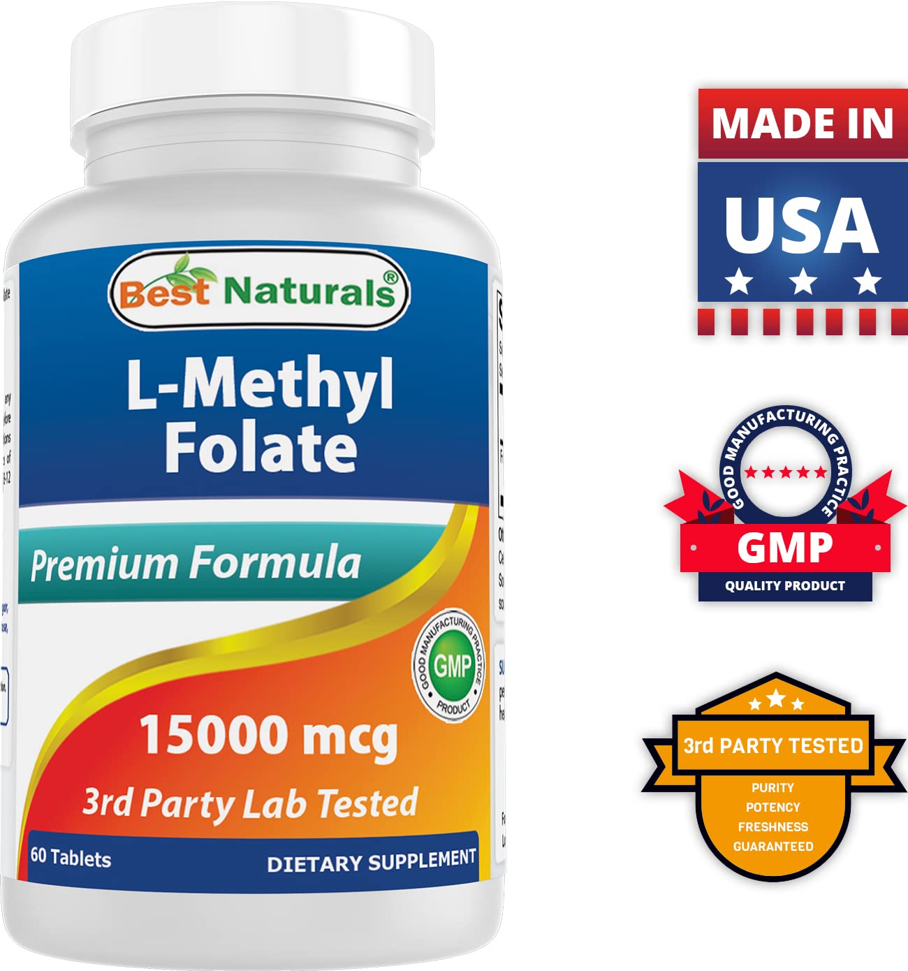 Cierre seguro Best Naturals Metil Folato 15mg