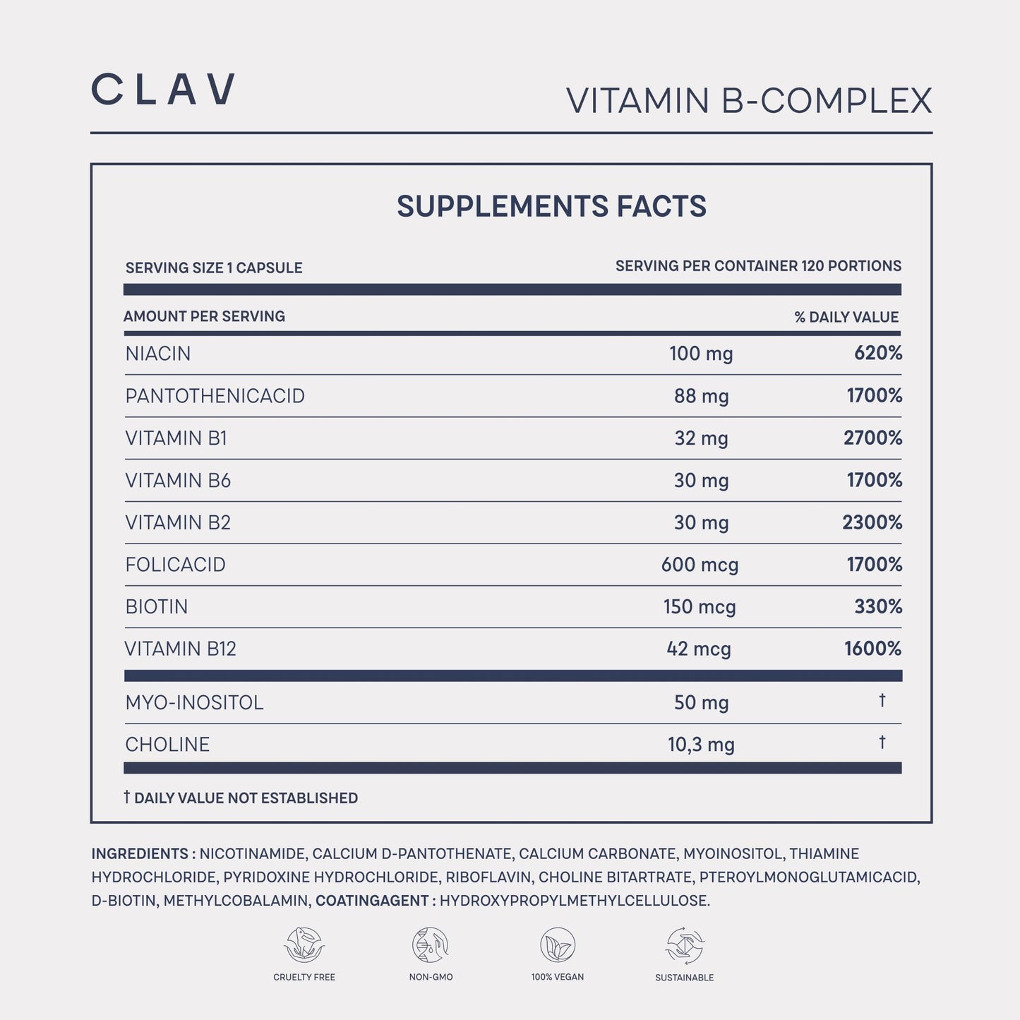 CLAV suplemento para metabolismo energético