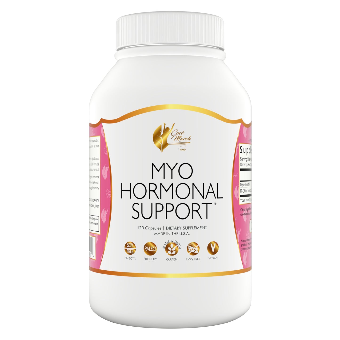 Cápsulas veganas de soporte hormonal Coco March MYO