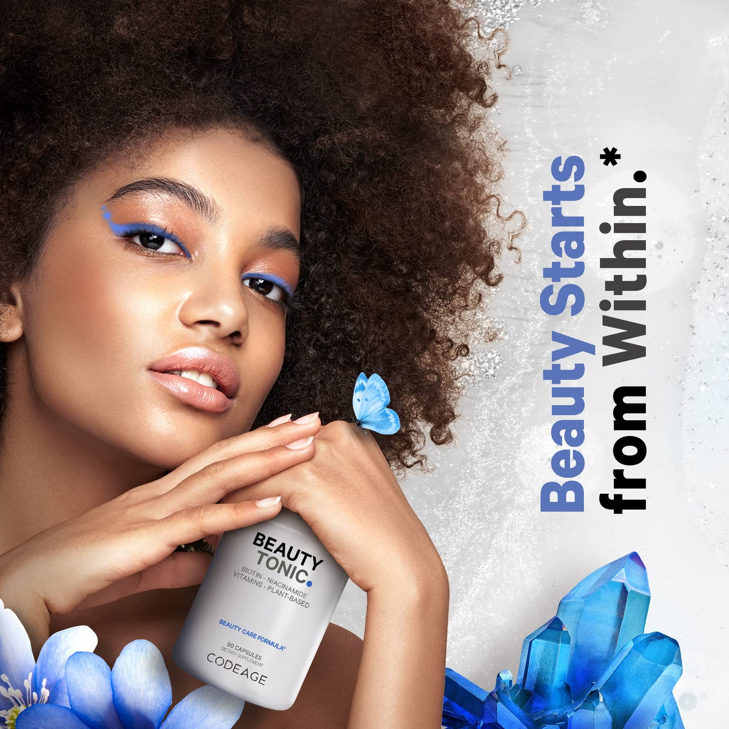 Codeage tónico belleza vegano con biotina y nutrientes esenciales