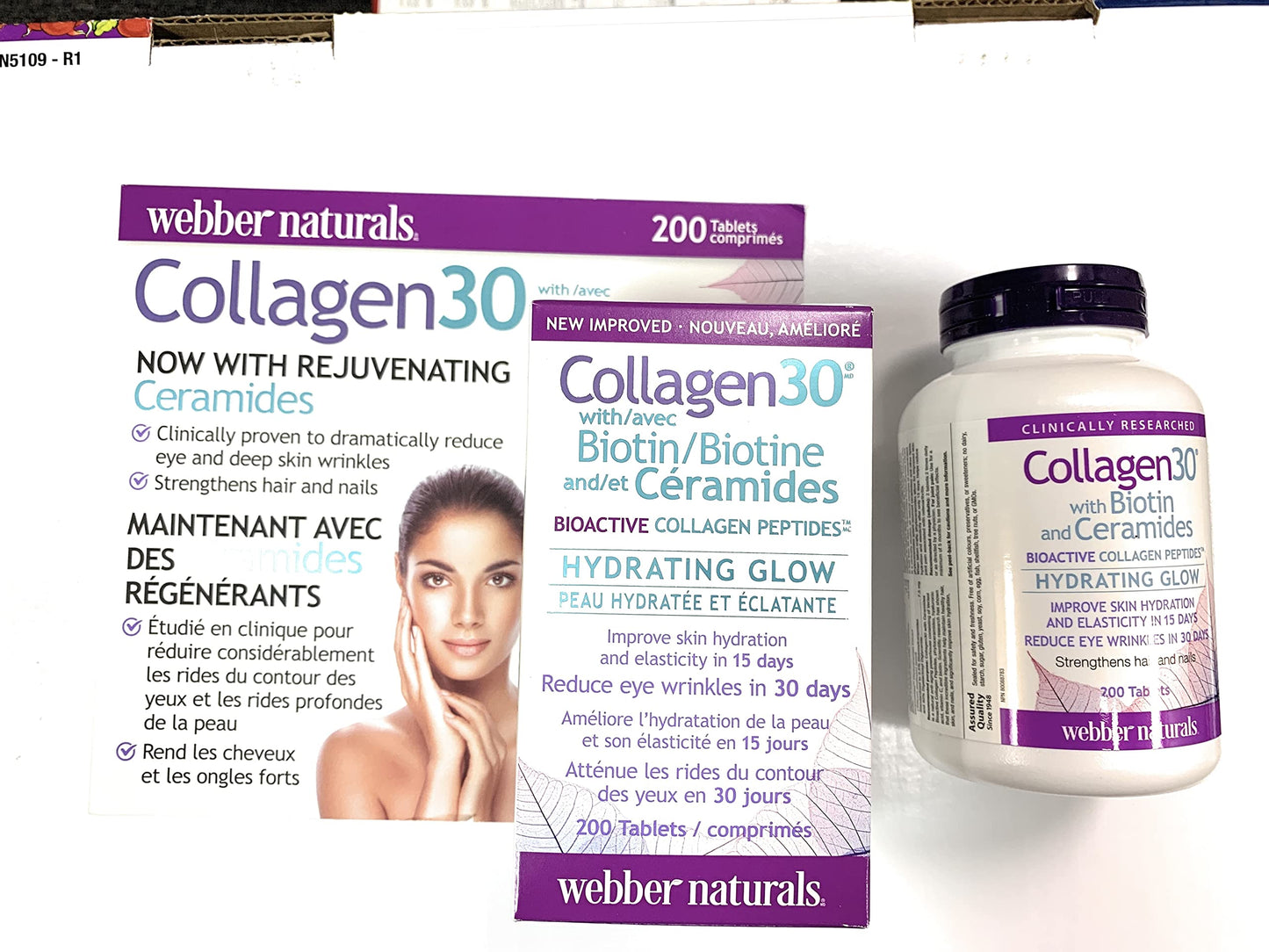 Colágeno 30 Webber Naturals con biotina y ceramidas