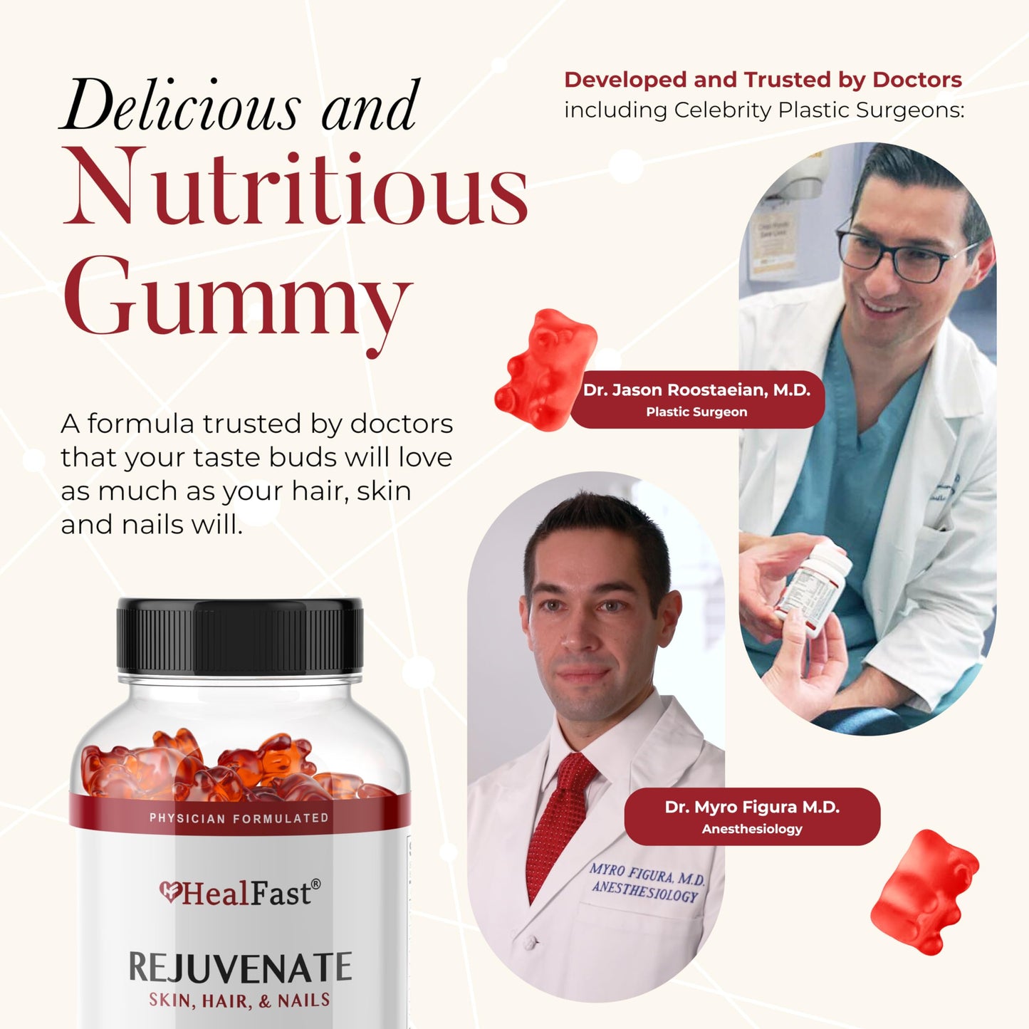 colágeno y biotina en gomitas de HealFast