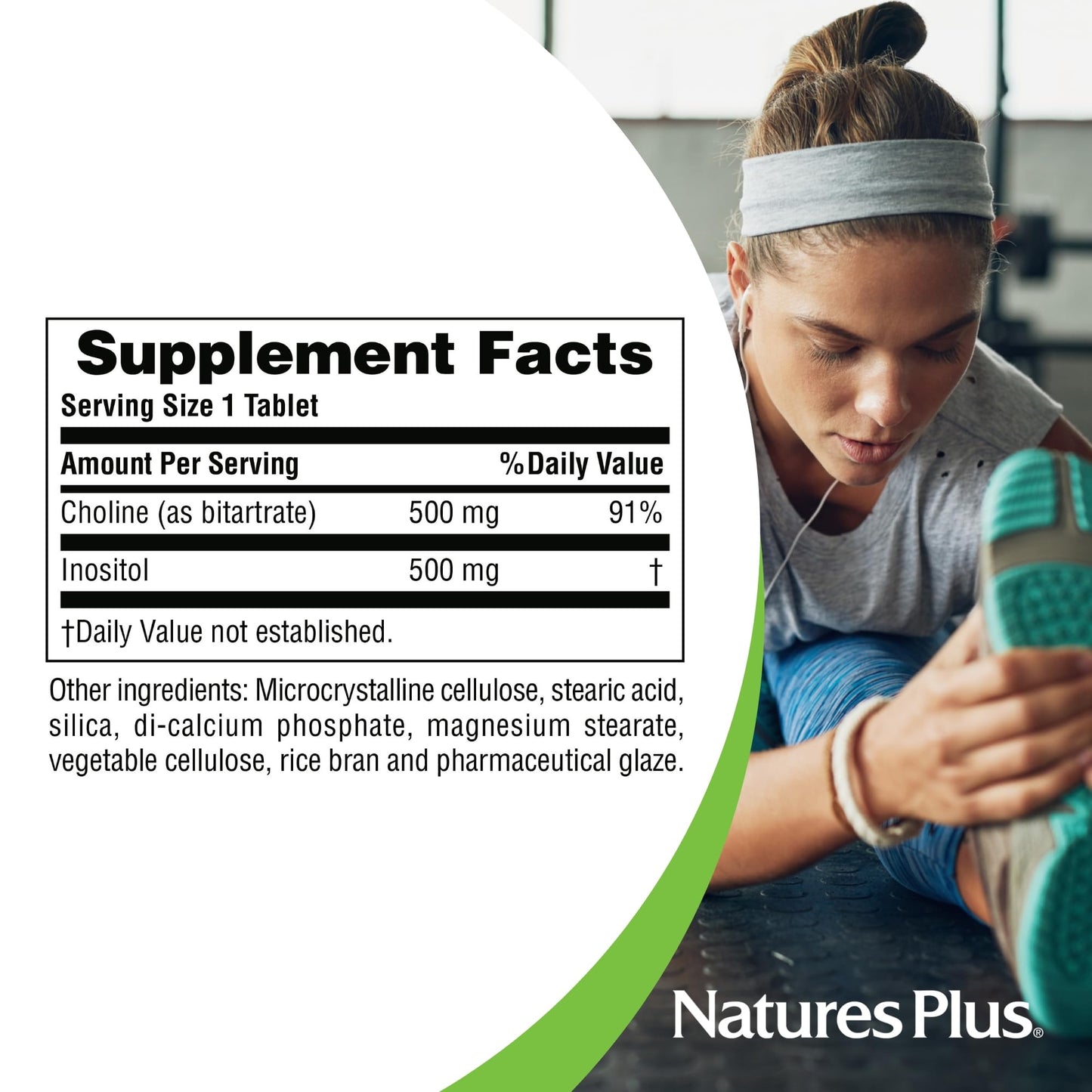 Colina e inositol Natures Plus envase completo