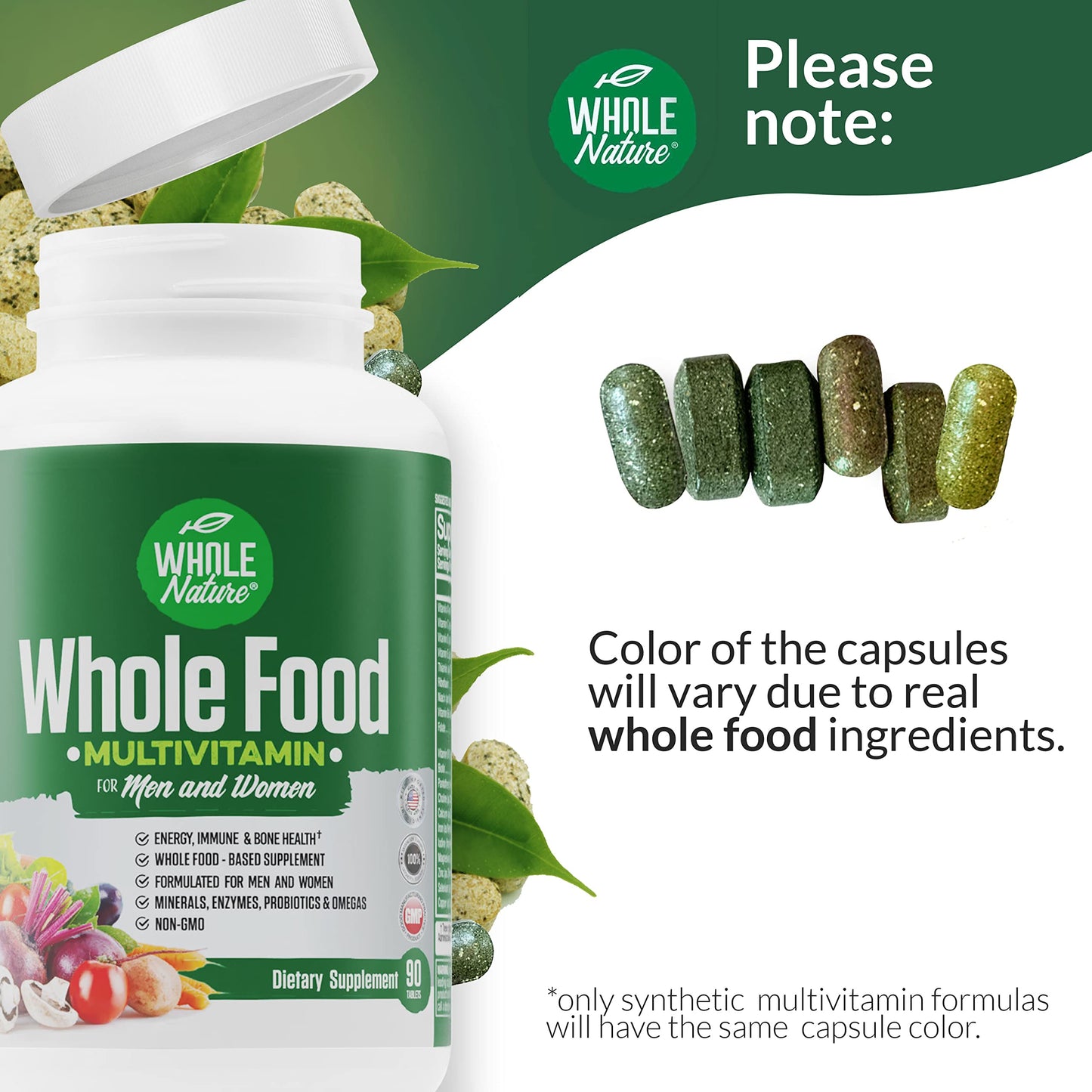 Diferentes combinaciones de nutrientes Whole Nature
