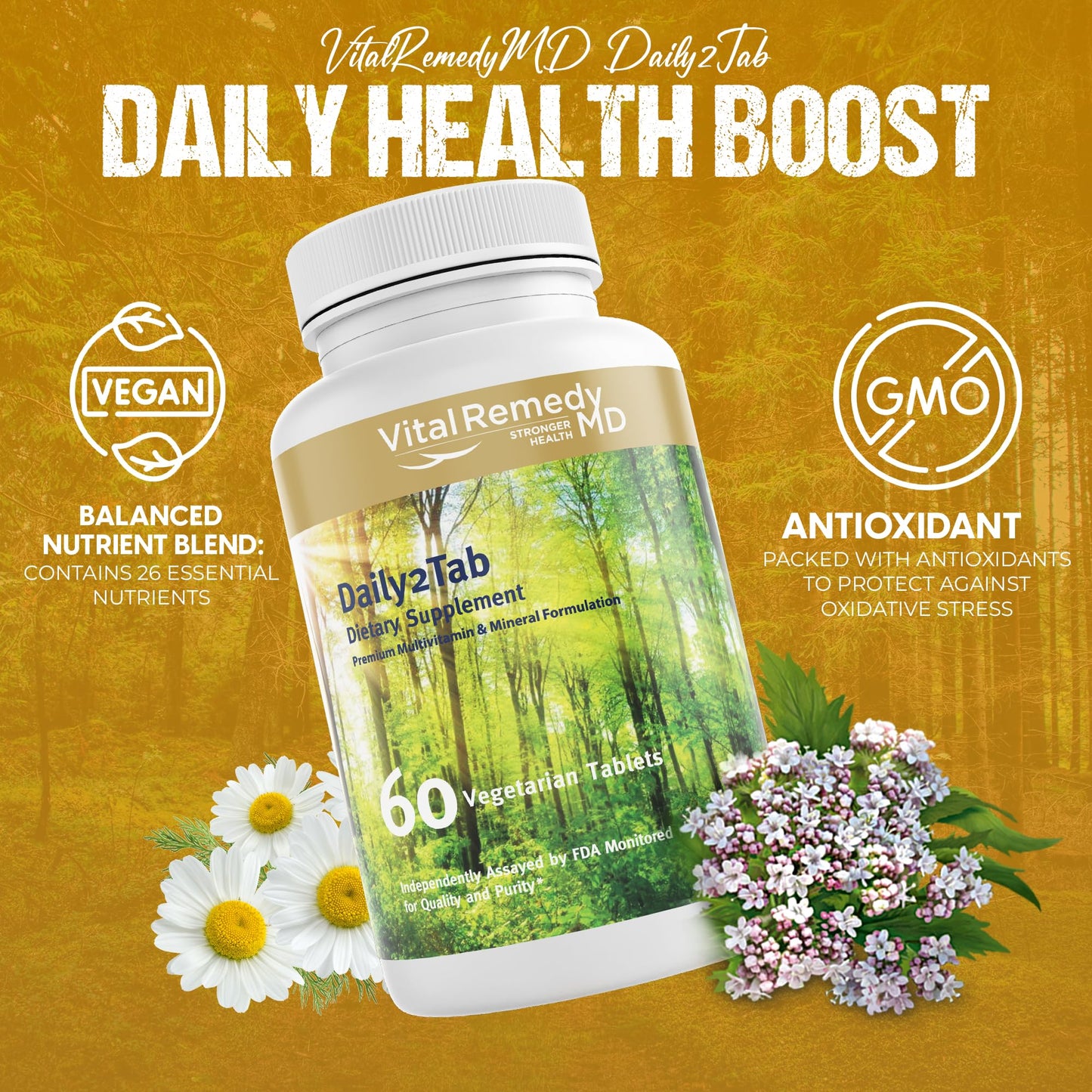 Comparación Daily2Tab versus suplementos comunes