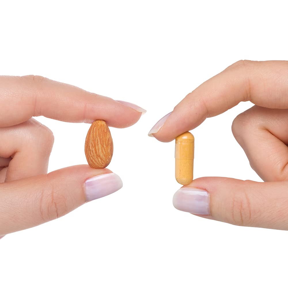 Comparación tamaño cápsula con almendra