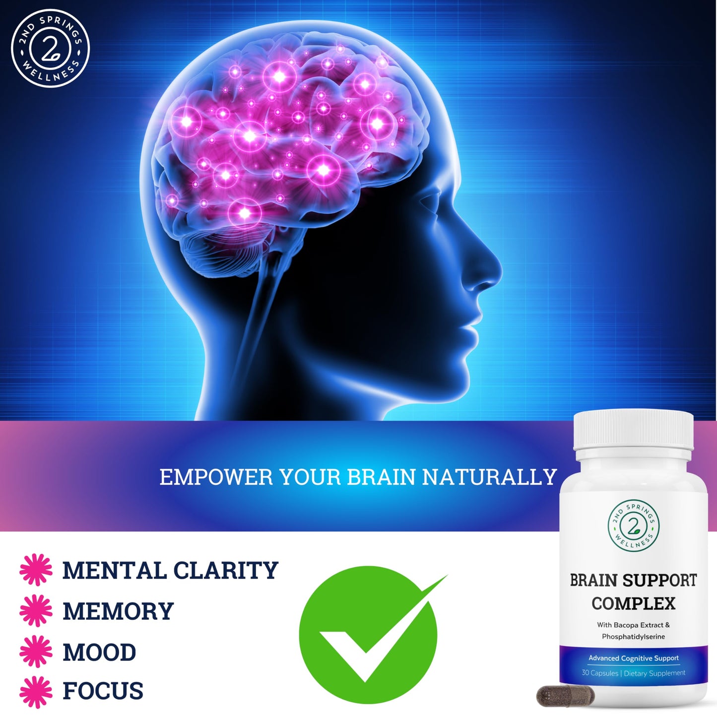 Complejo soporte cerebral para vitalidad mental