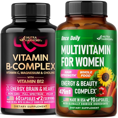 Complejo de vitamina B y multivitaminas de NUTRAHARMONY
