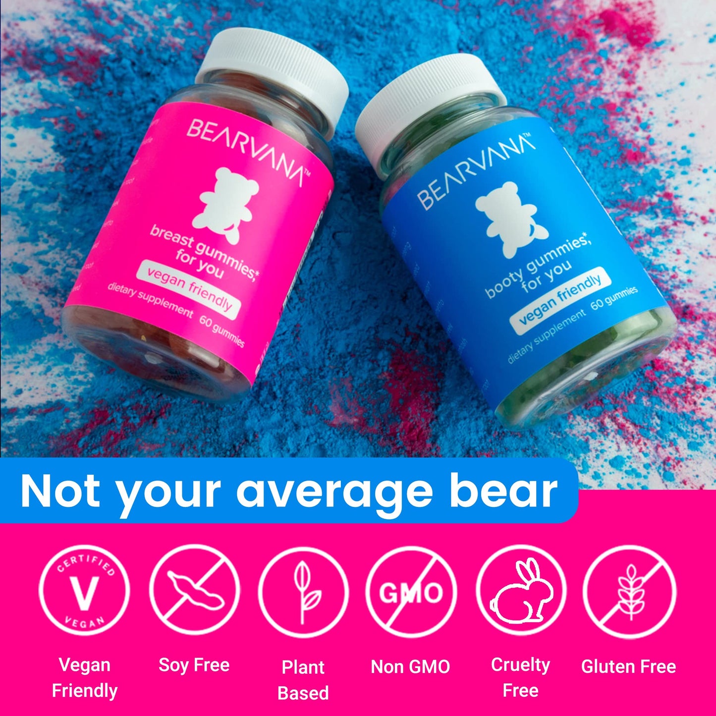 Complemento alimenticio Bearvana en sabor baya para mujeres