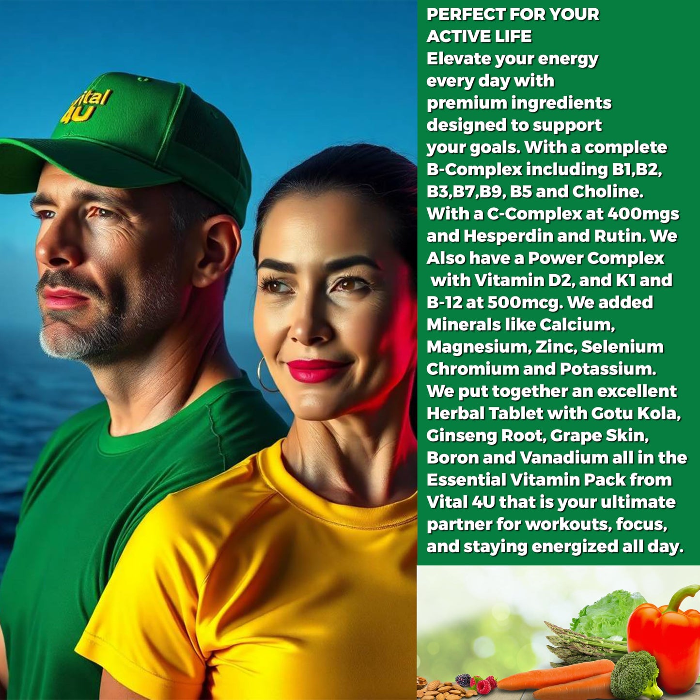 complemento alimenticio VITAL 4U multivitamínico