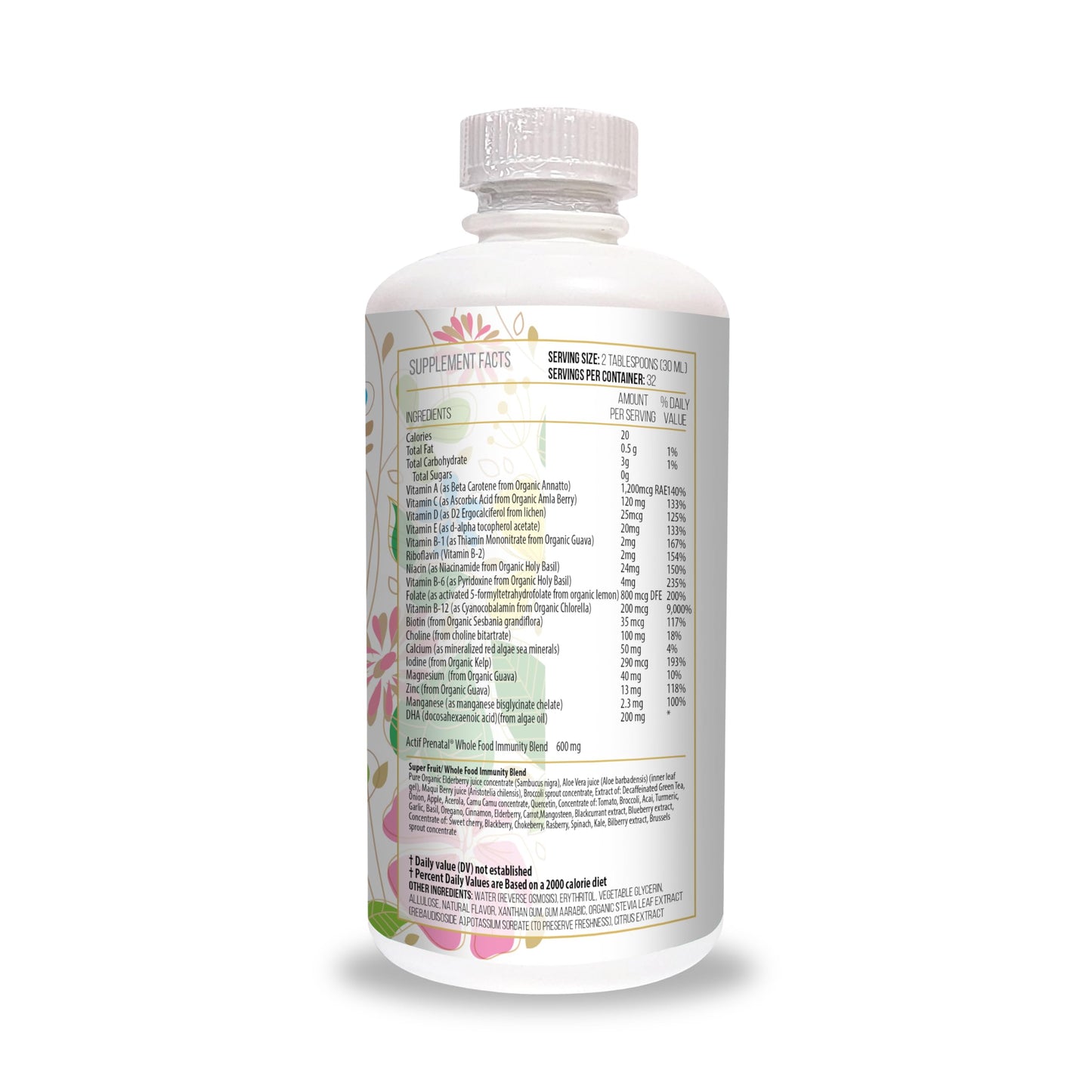 Complemento prenatal ACTIF DHA colina sin gluten no-OGM bioavilabilidad