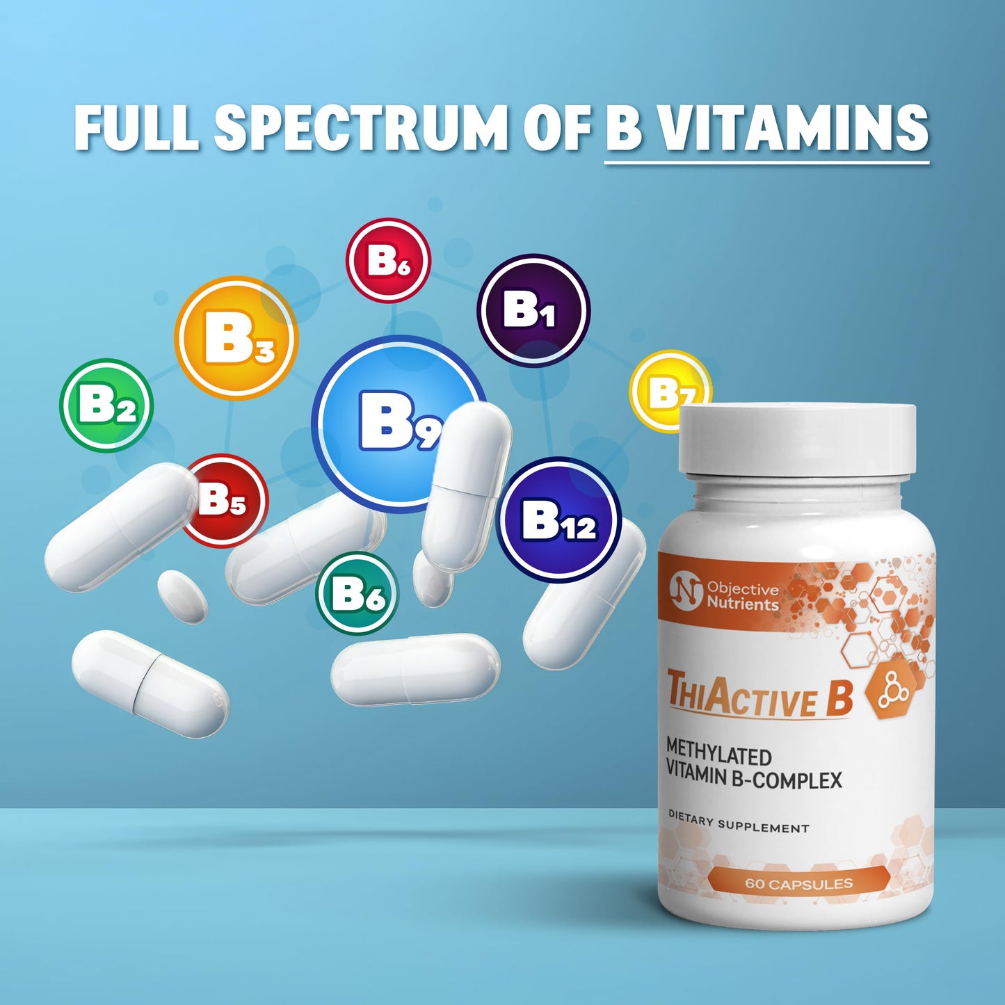 Complemento vitamínico complejo B metilado ThiActive B