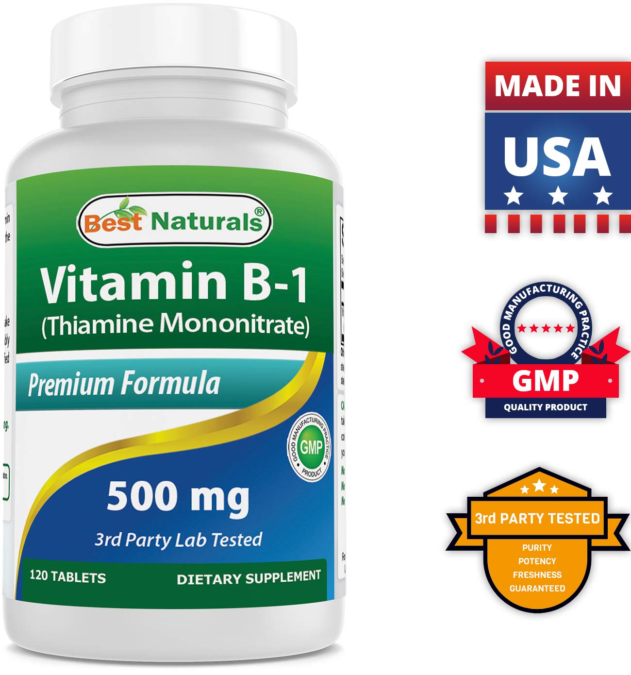 Composición ingredientes Vitamina B1 Best Naturals
