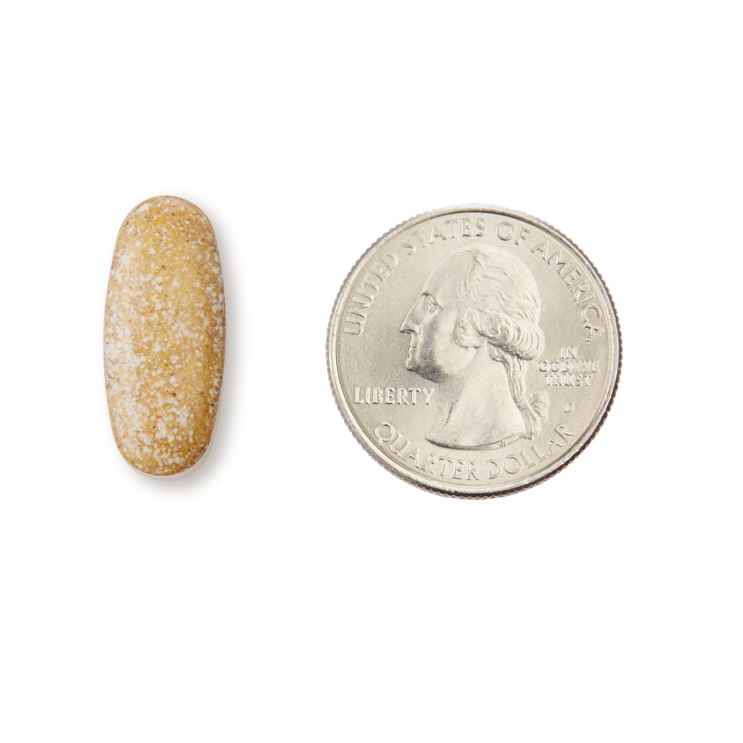 Comprimido de multivitaminas Amazon con moneda.